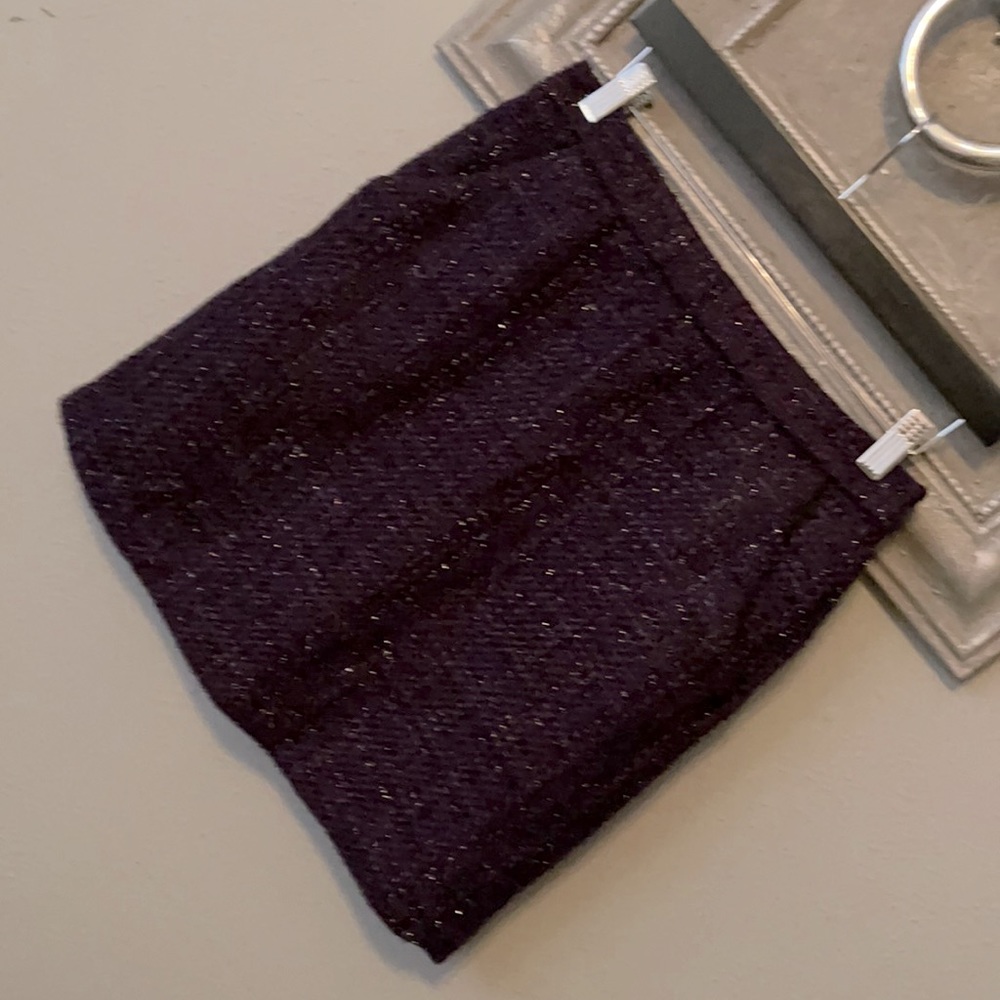 Cynthia Rowley Casual Skirt: Purple Tweed Bottoms -
